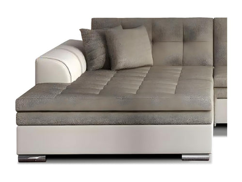 Canapé-lit en tissu beige, 295 cm