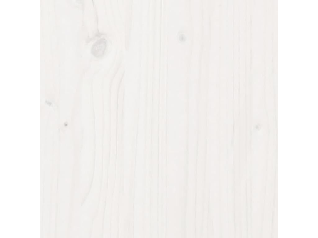 Ensemble de mobilier de jardin 5 pièces en bois massif blanc, avec coussins