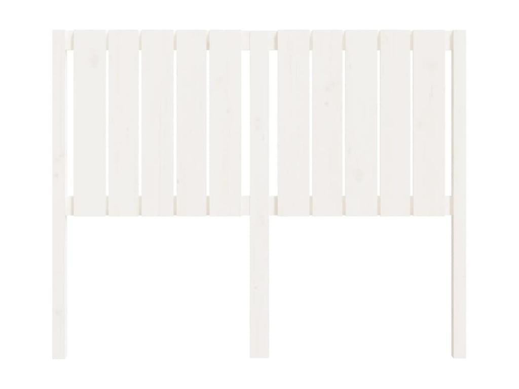 Lit en bois massif blanc, 125,5 x 4 x 100 cm