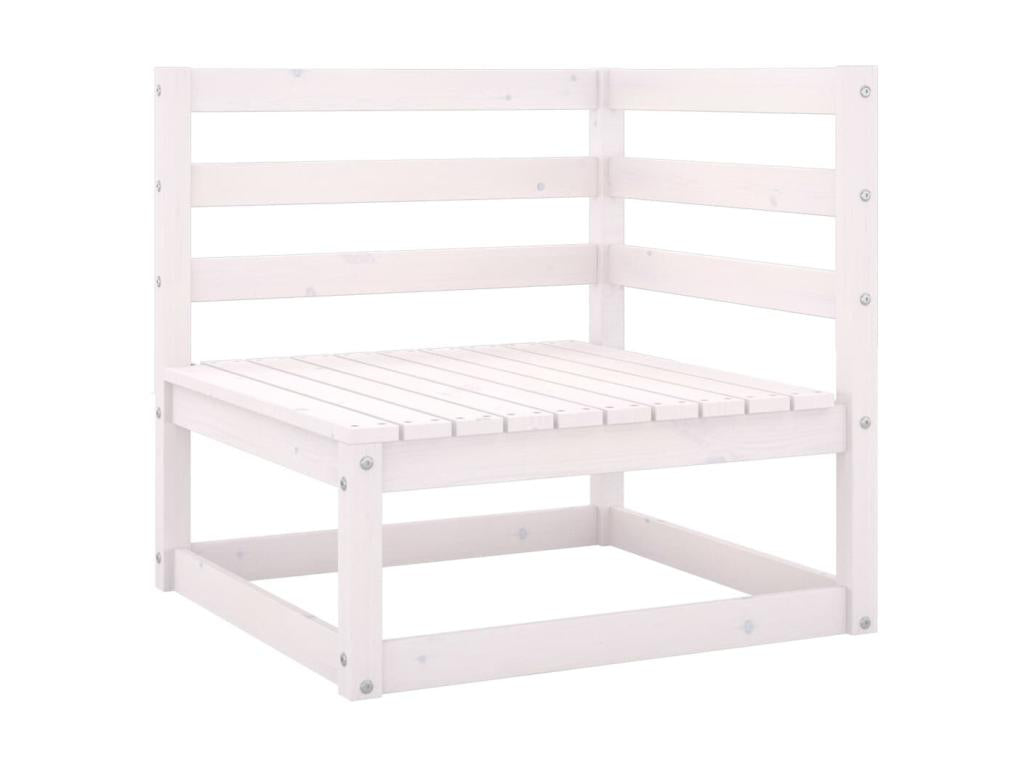 Ensemble de mobilier de jardin 8 pièces en pin blanc avec coussins - dlz1766572412338