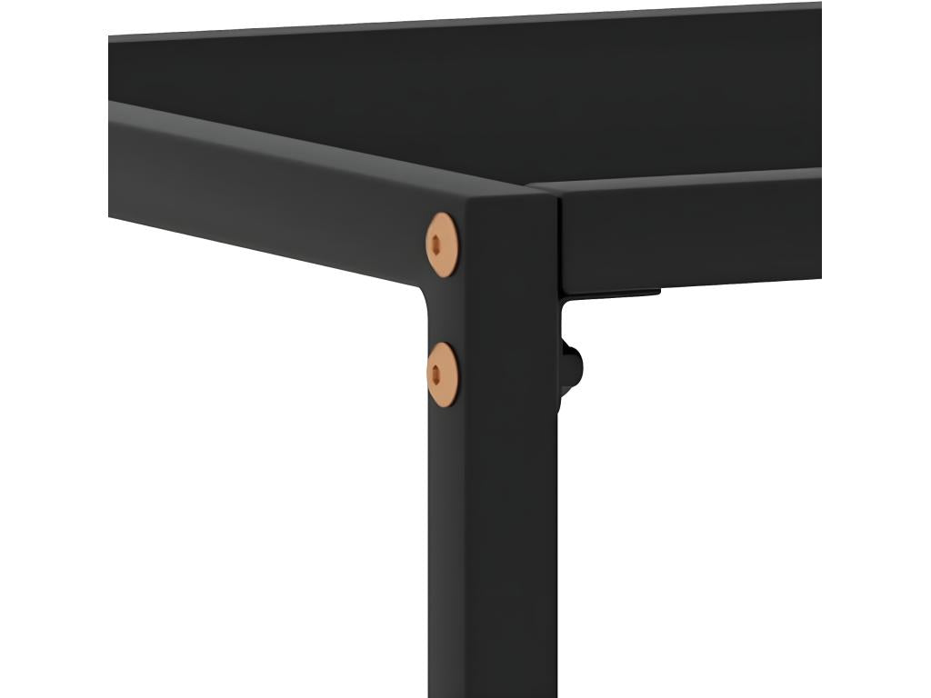 Table en verre noir, 100 x 35 x 75 cm