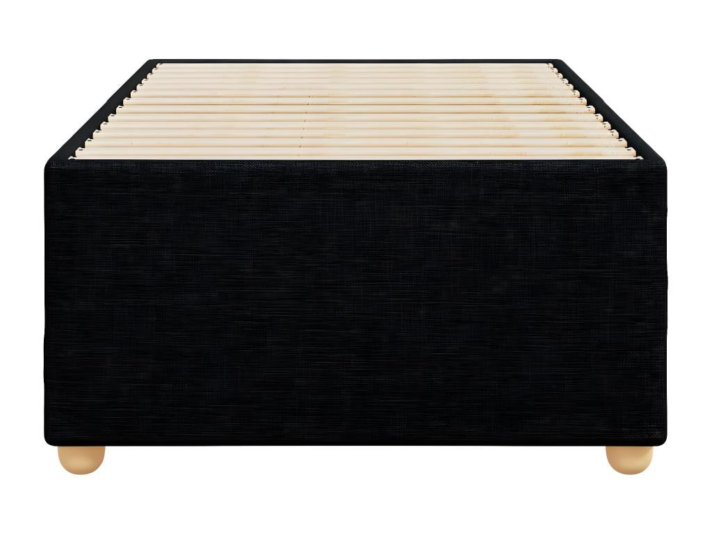 Cadre de lit en tissu noir, 100 x 200 cm