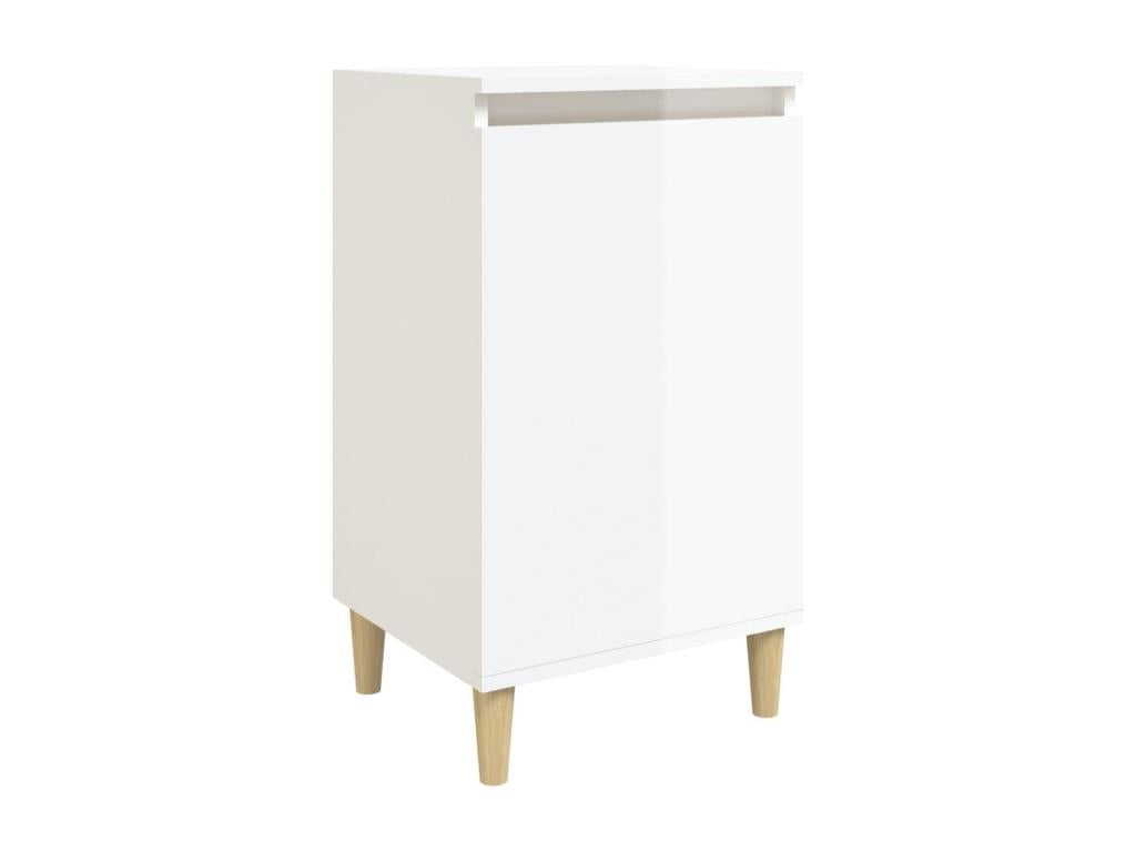 Table en bois d'ingénierie blanc, 40 x 35 x 70 cm