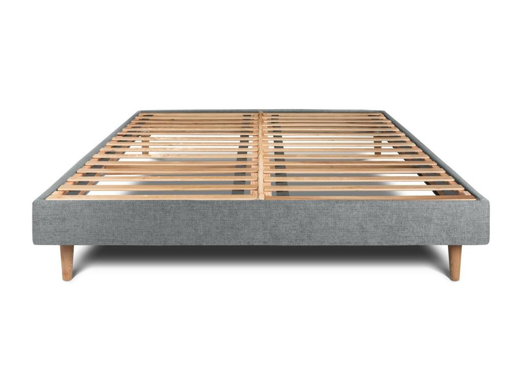 Sommier en tissu gris, 150 x 200 cm