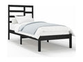 Matelas en bois massif noir (sans matelas), 75 x 190 cm
