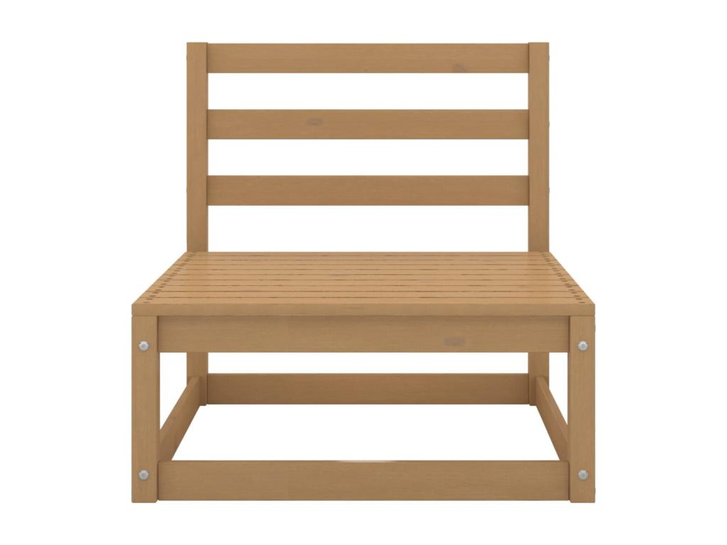 Ensemble de mobilier de jardin en pin brun 13 pièces