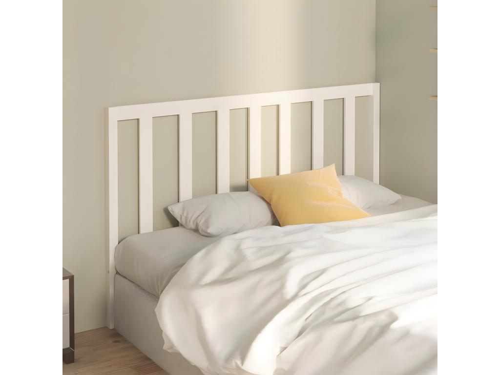 Lit en pin blanc, 146 x 4 x 100 cm