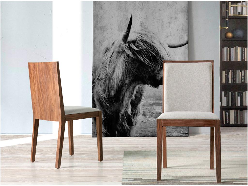 Chaise en tissu beige