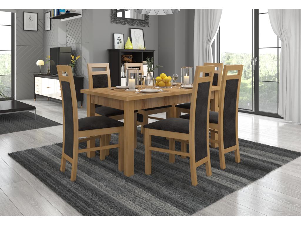 Chaise en tissu gris