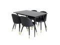 Table en velours noir