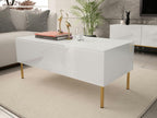 Table basse blanche, 49 x 55 x 120 cm