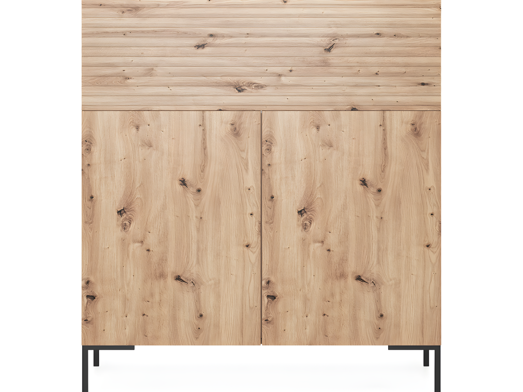 Commode en chêne brun, 92 cm