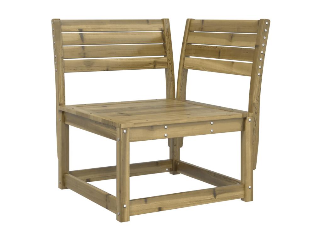 Ensemble de mobilier de jardin 5 pièces en pin brun