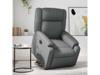 Fauteuil d'appoint en similicuir gris - dlz1766572776256