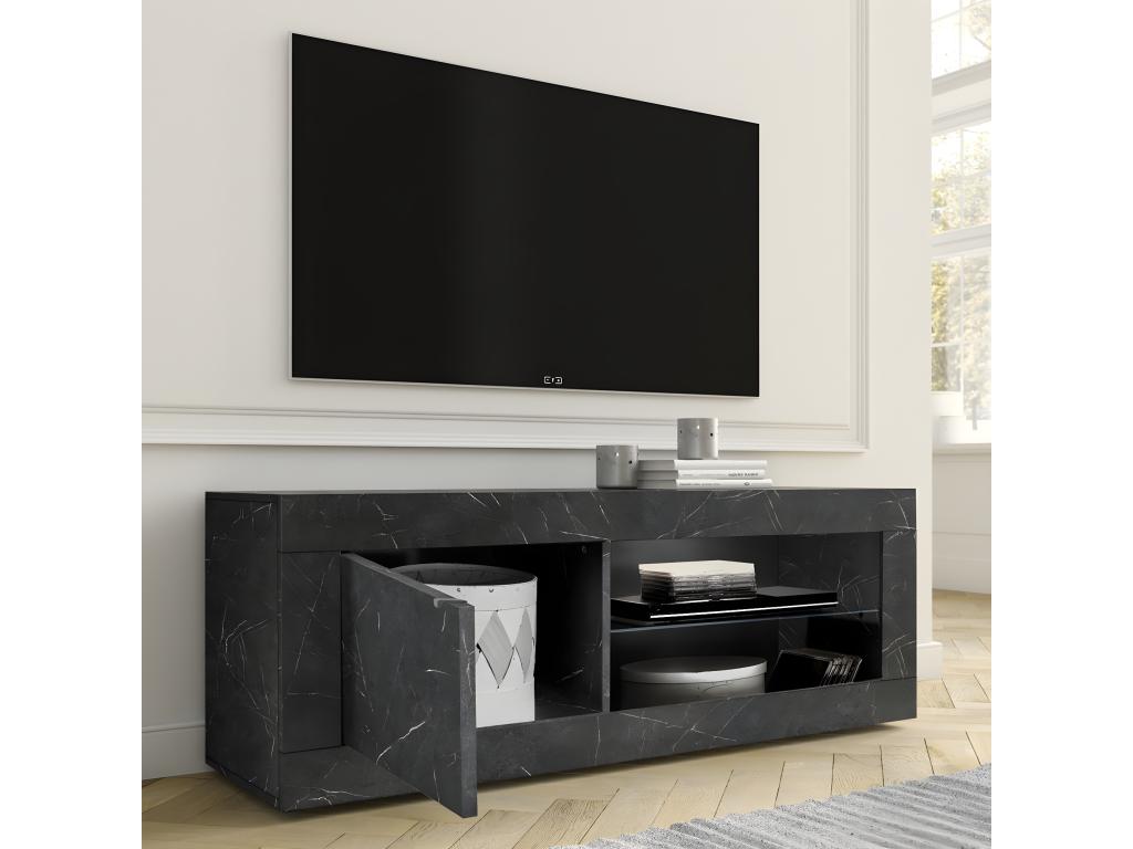 Meuble TV noir à 1 porte