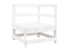 Ensemble de mobilier de jardin en pin blanc 8 pièces