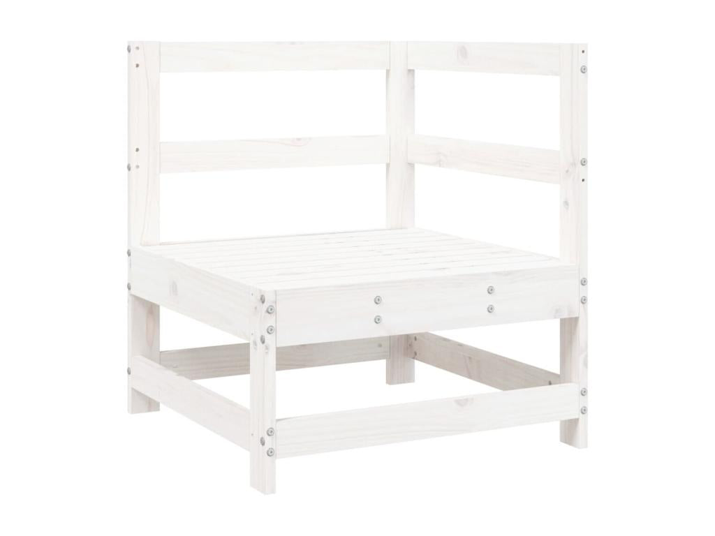 Ensemble de mobilier de jardin en pin blanc 8 pièces