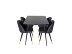 Table en velours noir