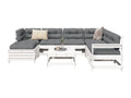 Ensemble de mobilier de jardin en pin blanc 8 pièces