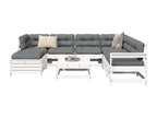 Ensemble de mobilier de jardin en pin blanc 8 pièces