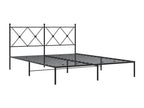 Matelas en métal noir sans matelas, 150 x 200 cm
