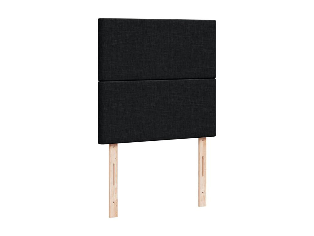 Matelas en tissu noir avec matelas, 90 x 200 cm