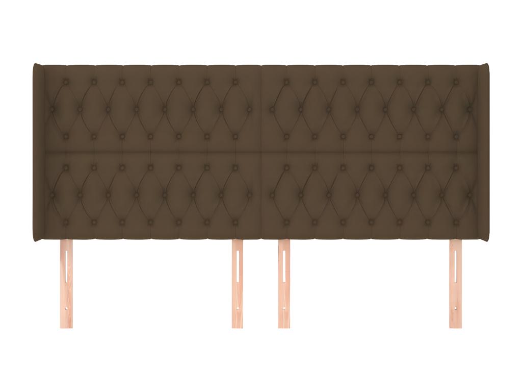 Lit en tissu marron, 183 x 16 x 118 cm