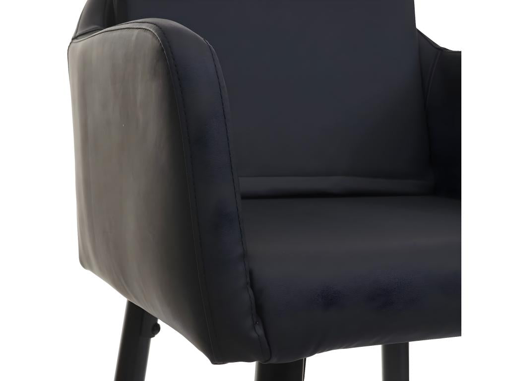 Meubles de maison en similicuir noir