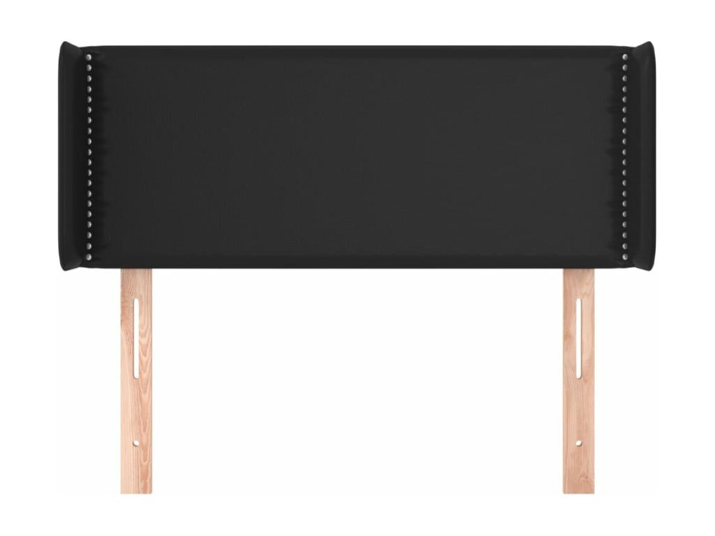 Lit en similicuir noir, 103 x 16 x 78 cm