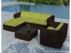 Ensemble de mobilier de jardin en tissu marron