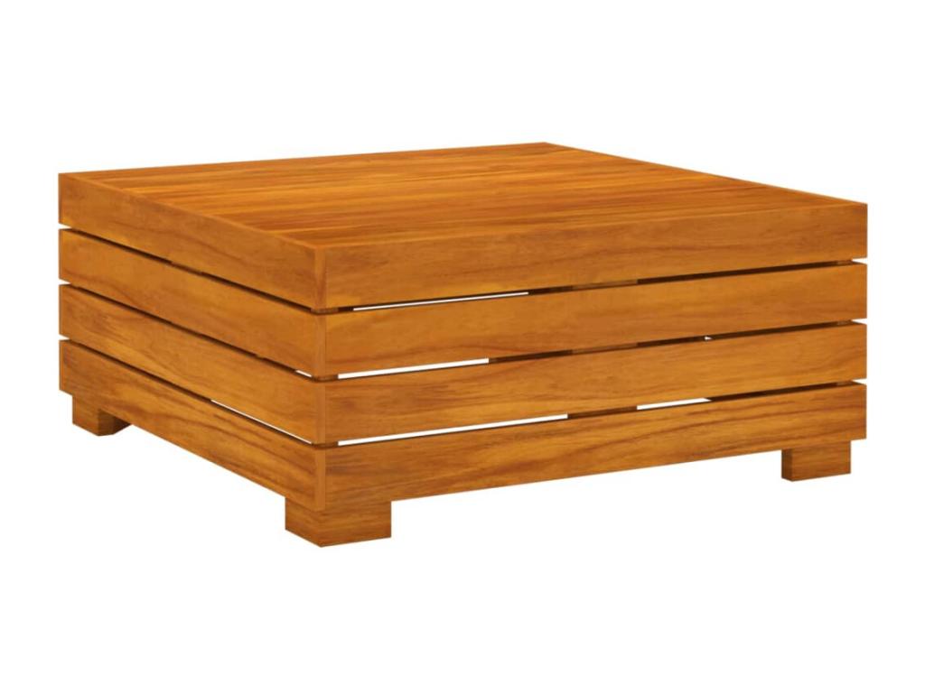 Ensemble de mobilier de jardin blanc 9 pièces, avec coussins