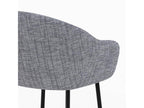 Chaise en tissu gris, 76 cm