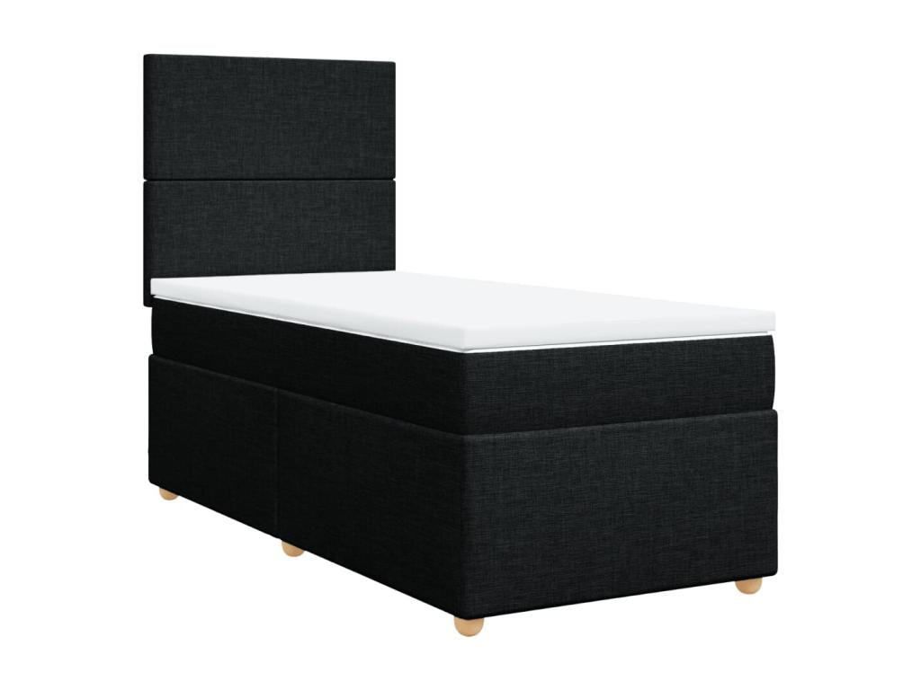 Matelas en tissu noir avec matelas, 90 x 200 cm