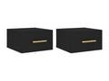 Ensemble de meubles noirs pour la maison, 2 pièces, 35 x 35 x 20 cm