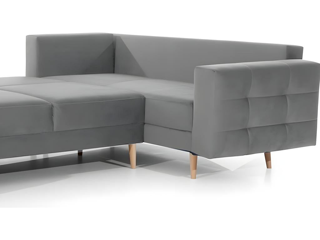 Canapé-lit en velours gris