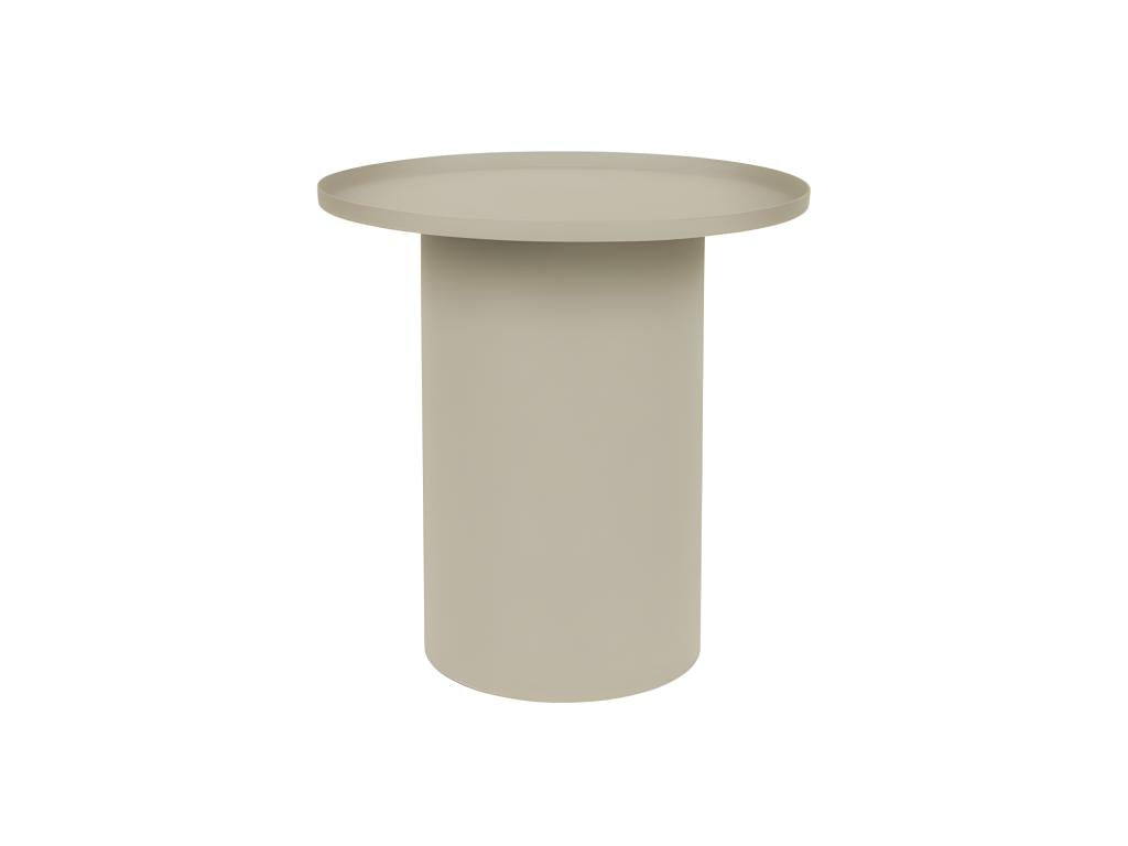 Table d'appoint ronde en métal blanc, 45,5 cm