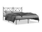 Matelas en métal noir sans matelas, 150 x 200 cm
