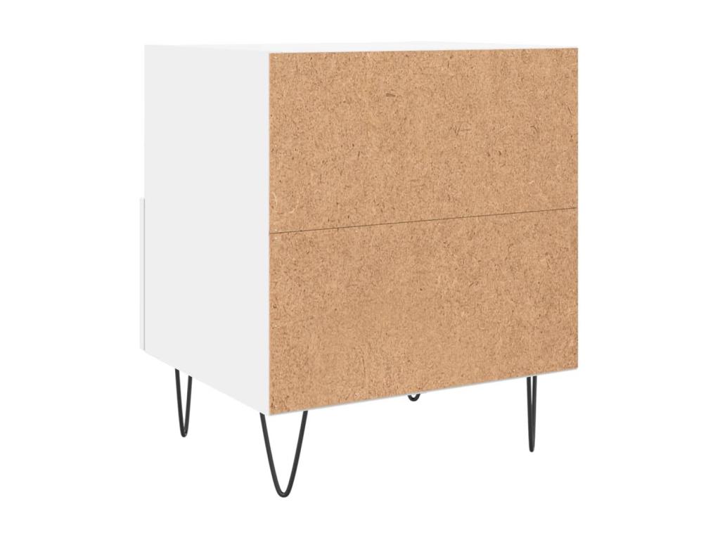 Table en bois d'ingénierie blanc, 40 x 35 x 47,5 cm - dlz1766573038380