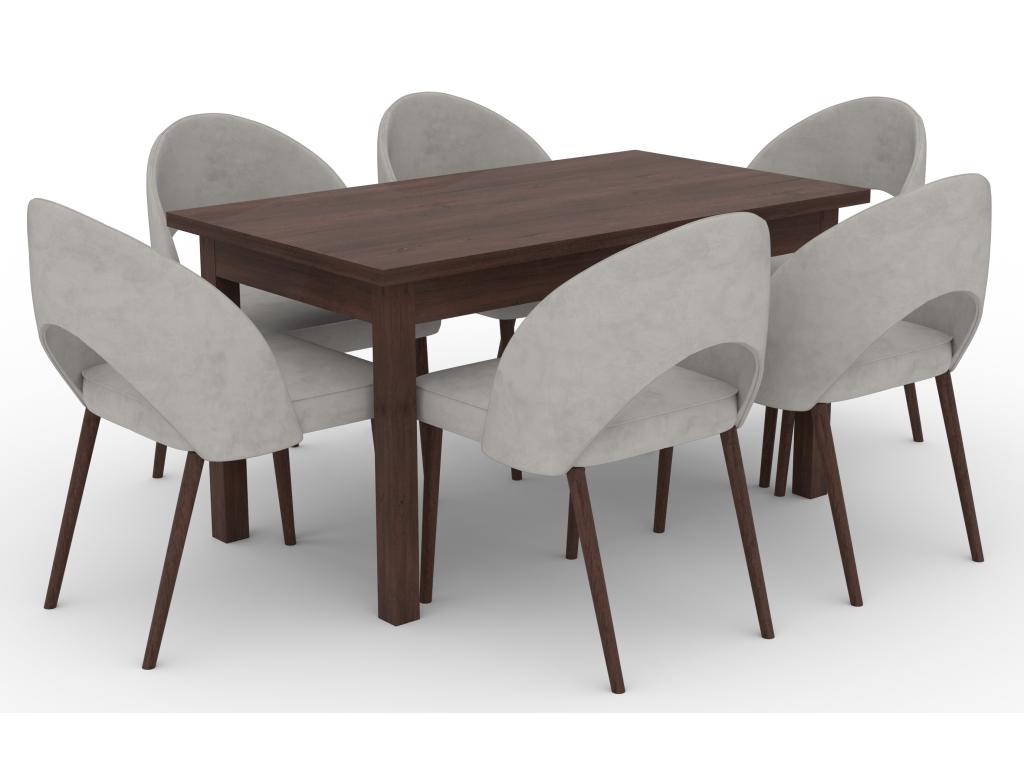 Chaise en tissu gris - dlz1766572464456