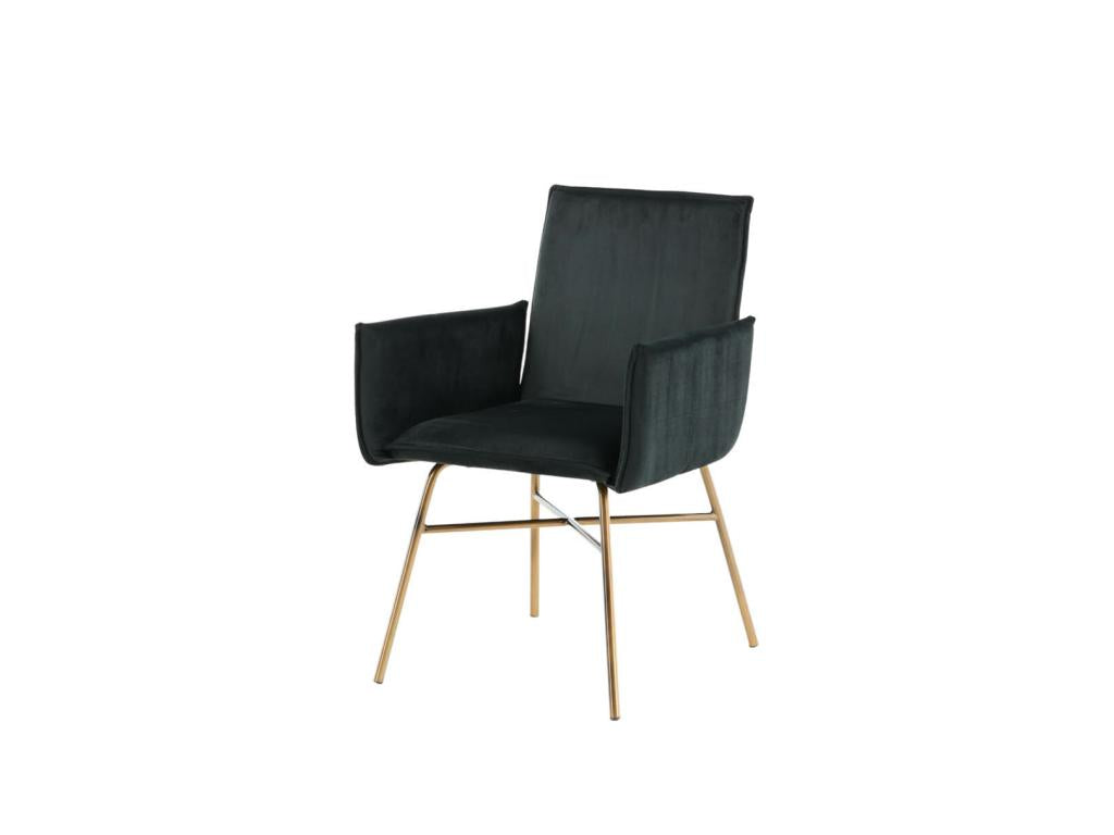 Fauteuil en velours noir