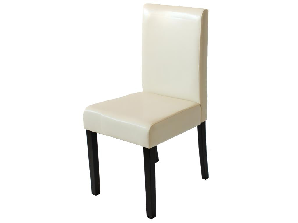 Fauteuil en similicuir beige
