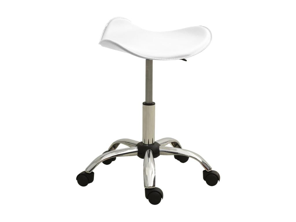 Fauteuil en similicuir blanc