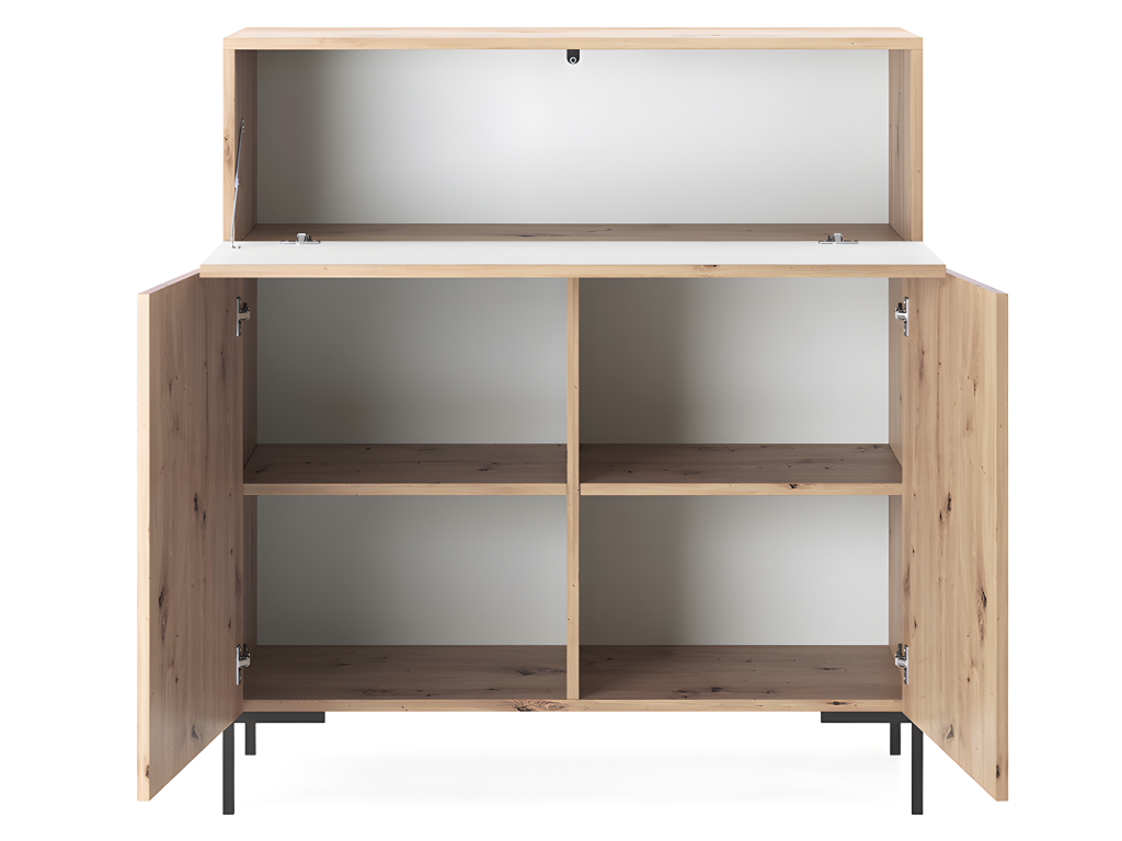 Commode en chêne brun, 92 cm