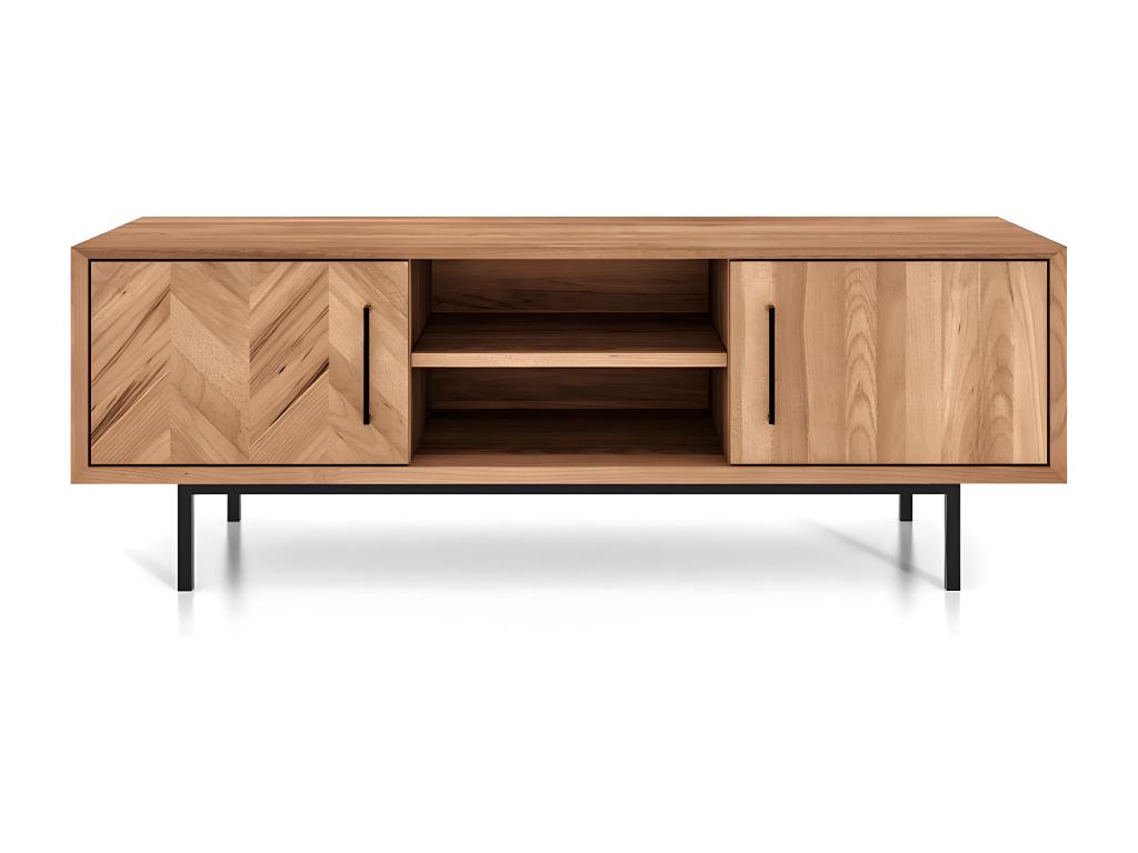 Meuble TV marron 2 portes, 144 x 45 cm