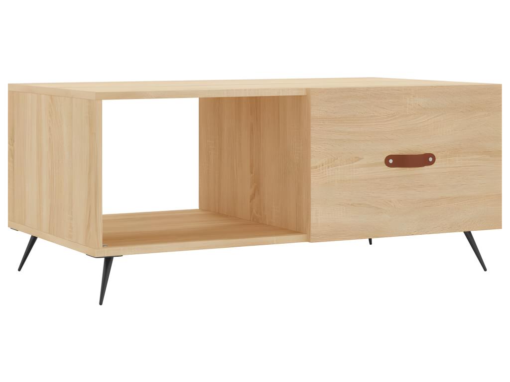 Table basse en bois d'ingénierie naturel, 90 x 50 x 40 cm