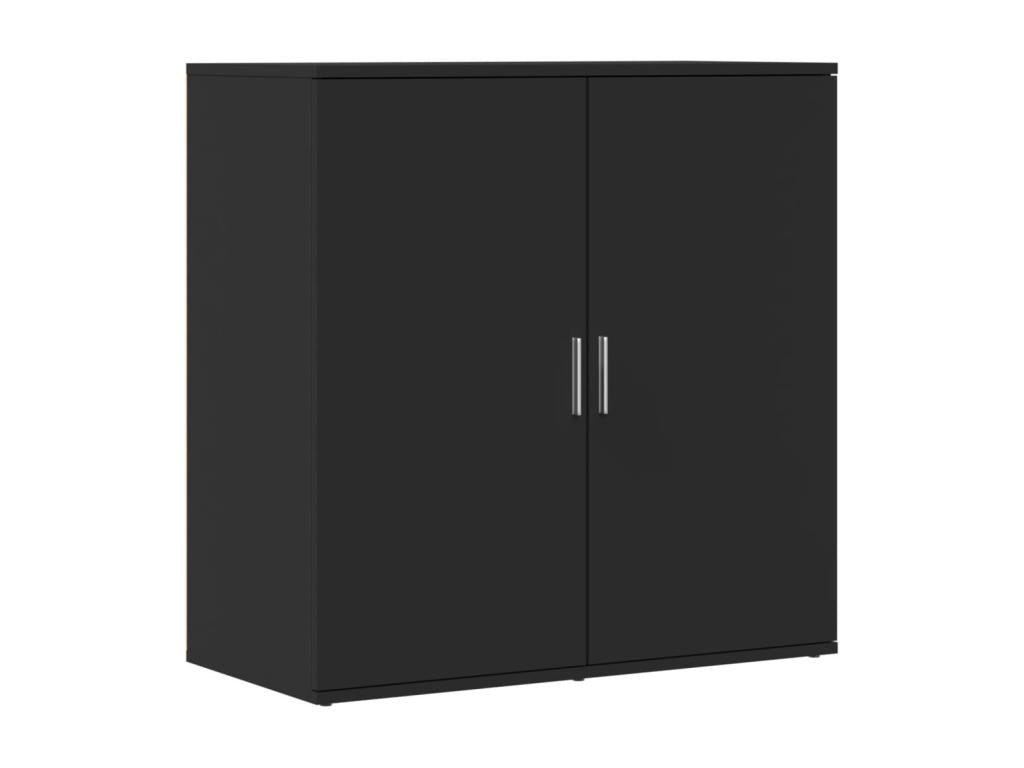 Buffet en bois d'ingénierie noir, 79 x 38 x 80 cm