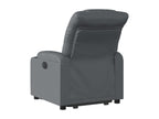 Fauteuil d'appoint en similicuir gris