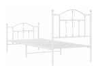 Cadre de lit en métal blanc, 90 x 200 cm
