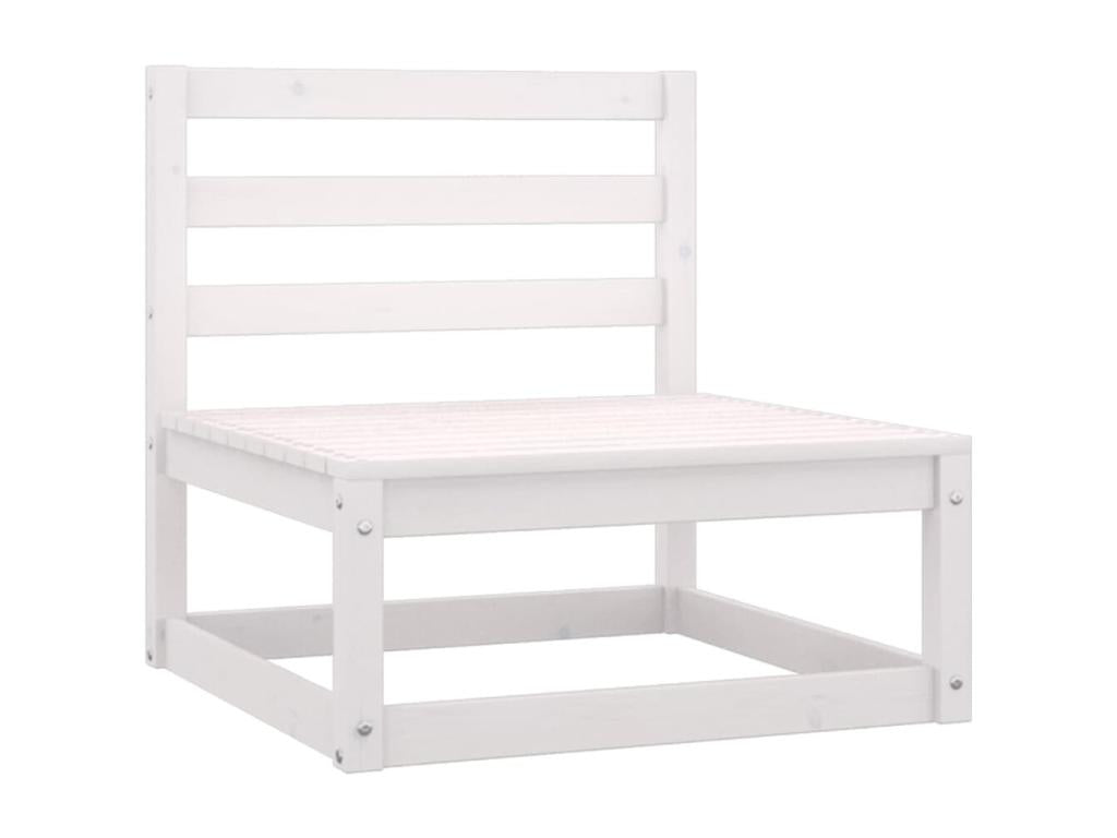 Ensemble de mobilier de jardin en pin blanc 8 pièces, avec coussins
