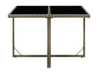 Table en verre gris, 109 x 107 x 74 cm